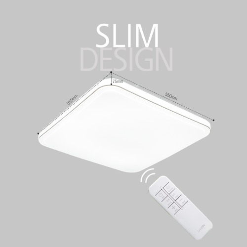 리암 60W 사각 리모컨 방등(디밍컬러변환)모던한 디자인에 불빛을 원하는 대로 조절!!